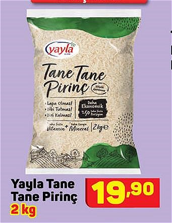 Yayla Tane Tane Pirinç 2 kg image