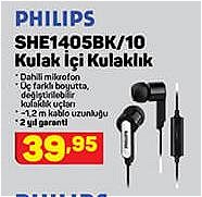 Philips SHE1405BK/10 Kulak İçi Kulaklık image