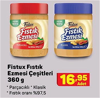 Fistux Fıstık Ezmesi Çeşitleri 360 g image