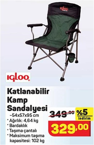Igloo Katlanabilir Kamp Sandalyesi | İndirimde Market
