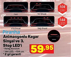 Piranha Animasyonlu Kayar Sinyal ve 3. Stop Led'i image