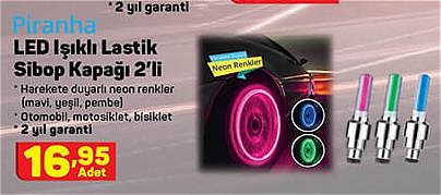 Piranha Led Işıklı Lastik Sibop Kapağı 2'li image