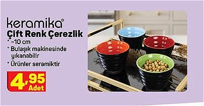 Keramika Çift Renk Çerezlik 10 cm image