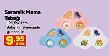 Seramik Mama Tabağı 29,5x21 cm image