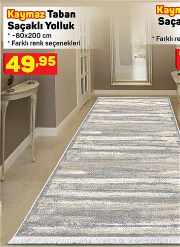 Kaymaz Taban Saçaklı Yolluk 80x200 cm image