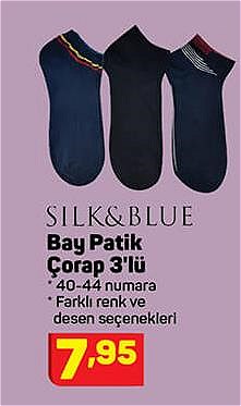 Silk&Blue Bay Patik Çorap 3'lü image