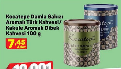 Kocatepe Damla Sakızı Aromalı Türk Kahvesi/Kakule Aromalı Dibek Kahvesi 100 g image