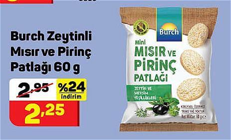 Burch Zeytinli Mısır ve Pirinç Patlağı 60 g image