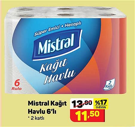 Mistral Kağıt Havlu 6'lı 2 Katlı image