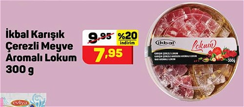 İkbal Karışık Çerezli Meyve Aromalı Lokum 300 g image