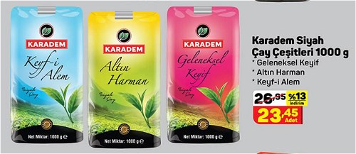 Karadem Siyah Çay Çeşitleri 1000 g image