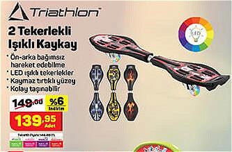 Triathlon 2 Tekerlekli Işıklı Kaykay image