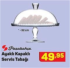 Paşabahçe Ayaklı Kapaklı Servis Tabağı 32 cm image