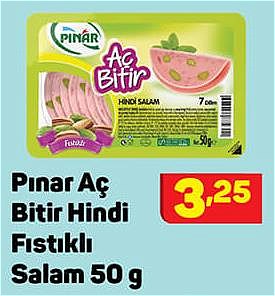 Pınar Aç Bitir Hindi Fıstıklı Salam 50 g image