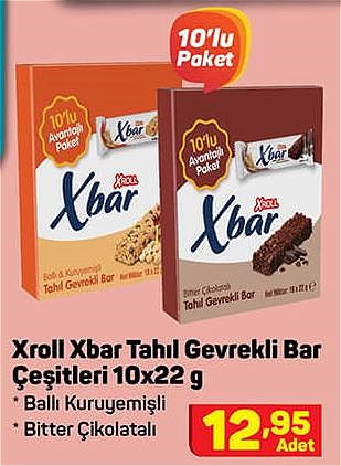 Xroll Xbar Tahıl Gevrekli Bar Çeşitleri 10x22 g image