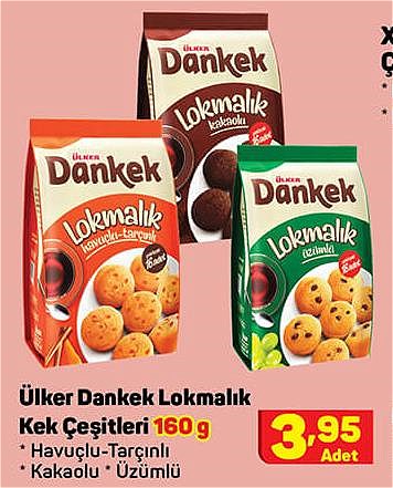 Ülker Dankek Lokmalık Kek Çeşitleri 160 g image