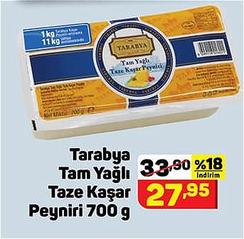 Tarabya Tam Yağlı Taze Kaşar Peyniri 700 g image