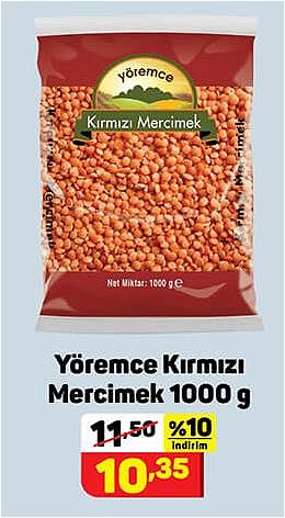 Yöremce Kırmızı Mercimek 1000 g image