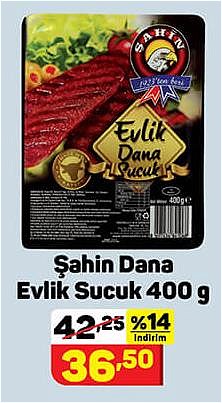 Şahin Dana Evlik Sucuk 400 g image