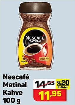 Nescafe Matinal Kahve 100 g image