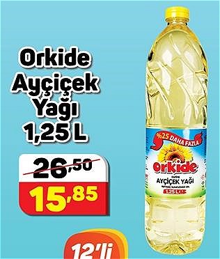 Orkide Ayçiçek Yağı 1,25 l image
