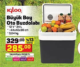 Igloo Büyük Boy Oto Buzdolabı 12 V 24 l image