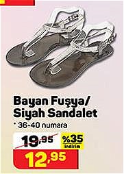 Bayan Fuşya/Siyah Sandalet image