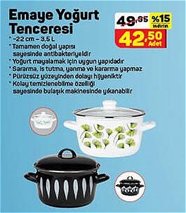 Emaye Yoğurt Tenceresi 22 cm 3,5 L image