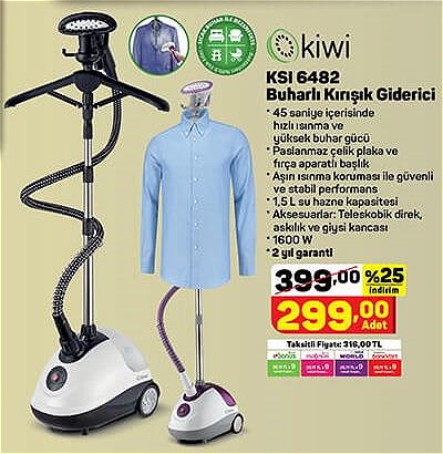 Kiwi KSI 6482 Buharlı Kırışık Giderici image