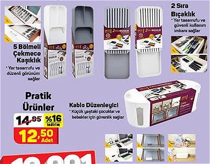 Pratik Ürünler / 2 Sıra Bıçaklık / 5 Bölmeli Çekmece Kaşıklık image