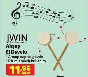 Jwin Ahşap El Davulu image