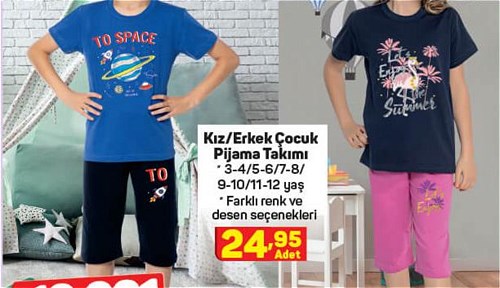 Kız/Erkek Çocuk Pijama Takımı image