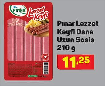 Pınar Lezzet Keyfi Dana Uzun Sosis 210 g image