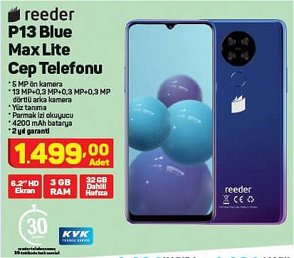 Reeder P13 Blue Max Lite 32 Gb Cep Telefonu image