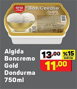 Algida Boncremo Gold Dondurma 750 ml image