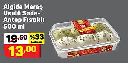 Algida Maraş Usulü Sade-Antep Fıstıklı 500 ml image