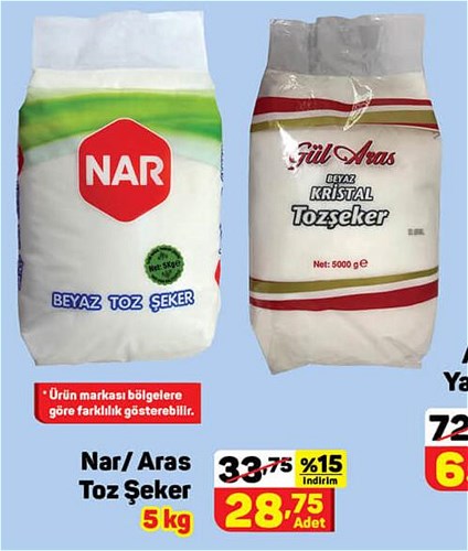 Nar/Aras Toz Şeker 5 kg image