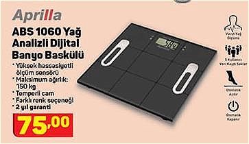 Aprilla ABS 1060 Yağ Analizli Dijital Banyo Baskülü image