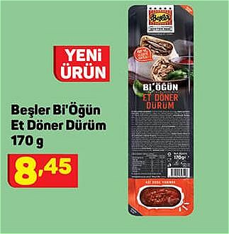 Beşler Bi'Öğün Et Döner Dürüm 170 g image