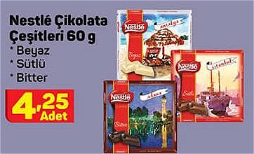 Nestle Çİkolata Çeşitleri 60 g image