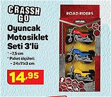 Crash Go Oyuncak Motosiklet Seti 3'lü image