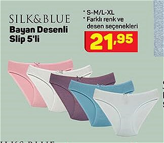 Silk&Blue Bayan Desenli Slip 5'li image