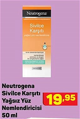 Neutrogena Sivilce Karşıtı Yağsız Yüz Nemlendiricisi 50 ml image