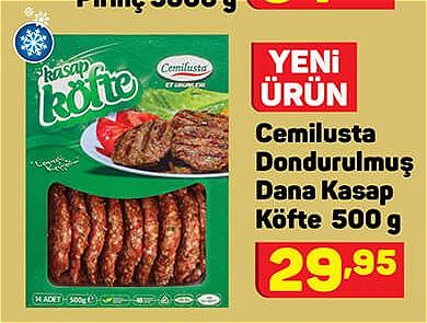 Cemilusta Dondurulmuş Dana Kasap Köfte 500 g image