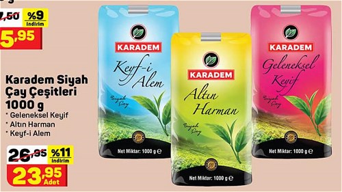 Karadem Siyah Çay Çeşitleri 1000 g image