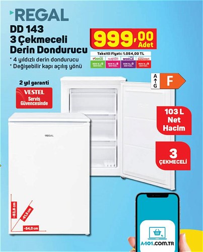 Regal DD 143 3 Çekmeceli Derin Dondurucu image