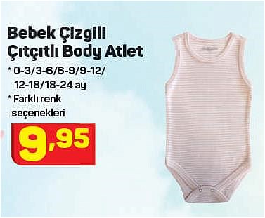 Bebek Çizgili Çıtçıtlı Body Atlet image