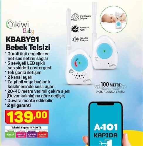 Kiwi KBABY91 Bebek Telsizi image