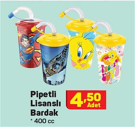 Pipetli Lisanslı Bardak 400 cc image