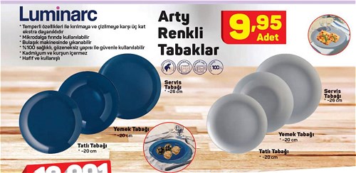 Luminarc Arty Renkli Tabaklar Adet image